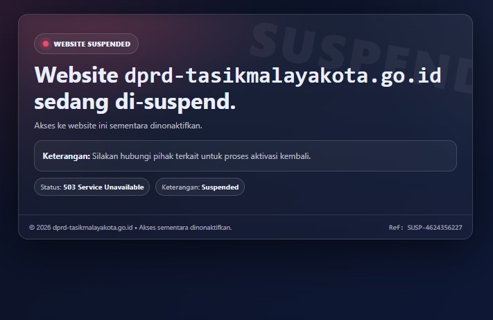 Website DPRD Kota Tasikmalaya Offline, Berbenah Apa Masalah?